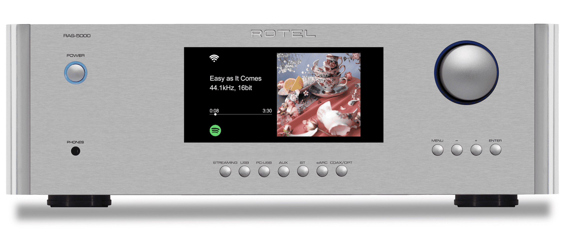 The new Rotel RAS-5000 Stereo Integrated Amplifier with comprehensive built-in streaming functions and HDMI-ARC connectivity